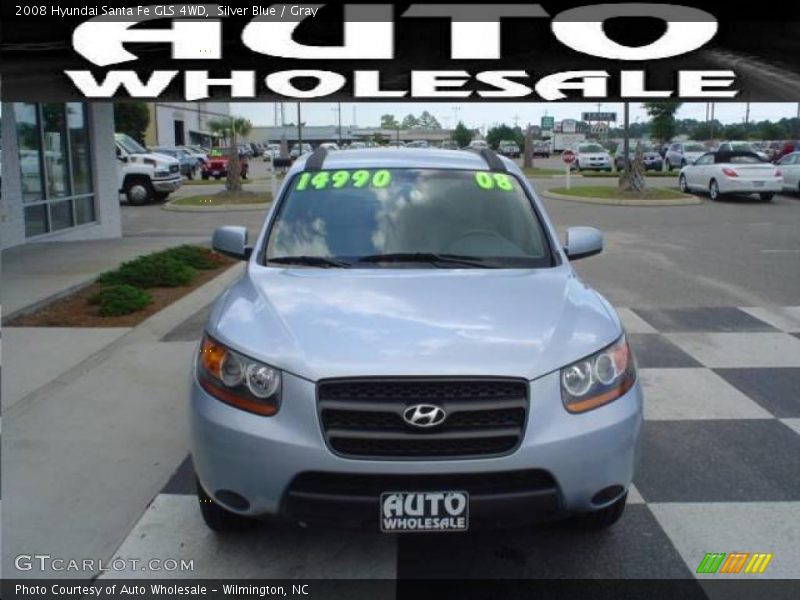 Silver Blue / Gray 2008 Hyundai Santa Fe GLS 4WD