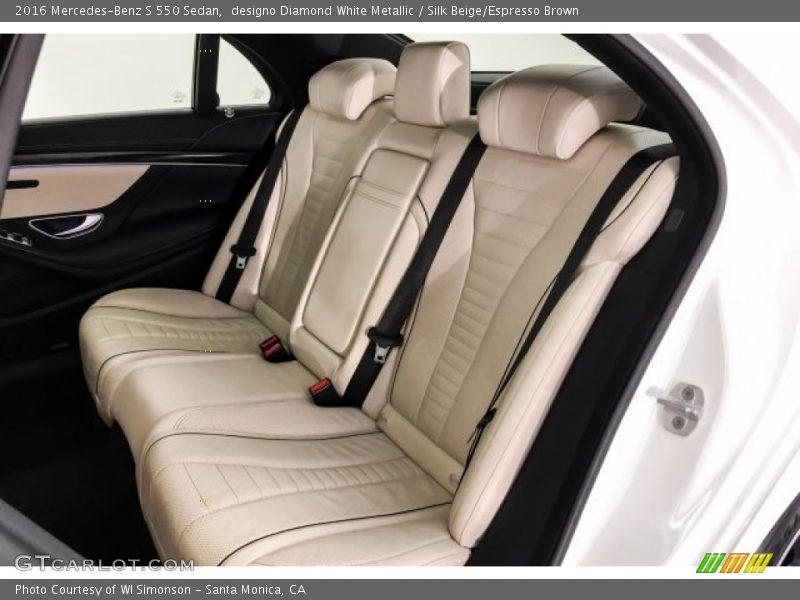 designo Diamond White Metallic / Silk Beige/Espresso Brown 2016 Mercedes-Benz S 550 Sedan