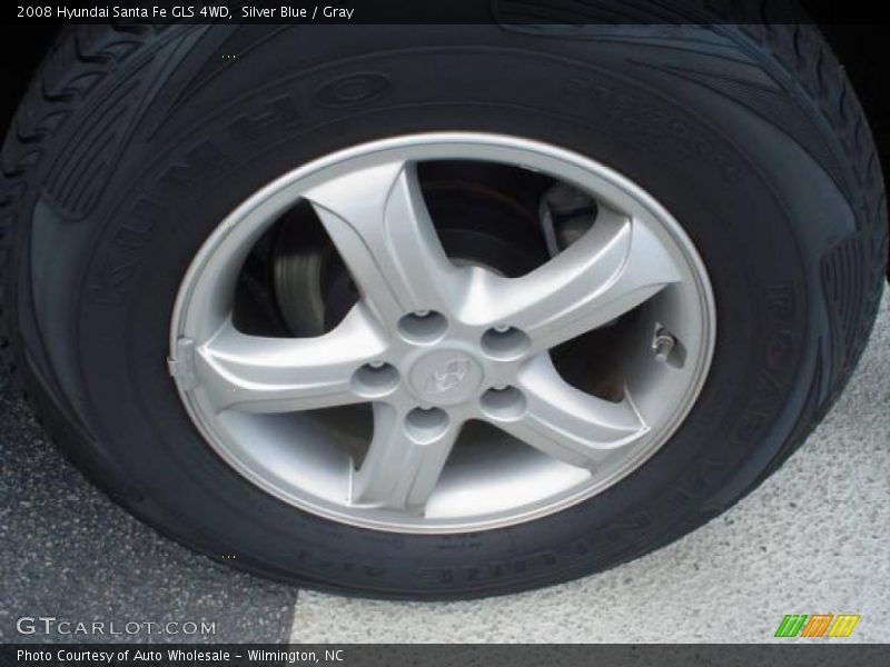 Silver Blue / Gray 2008 Hyundai Santa Fe GLS 4WD