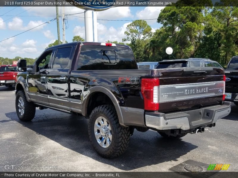 Magma Red / King Ranch Kingsville Java 2018 Ford F250 Super Duty King Ranch Crew Cab 4x4