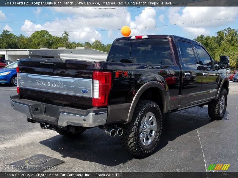 Magma Red / King Ranch Kingsville Java 2018 Ford F250 Super Duty King Ranch Crew Cab 4x4