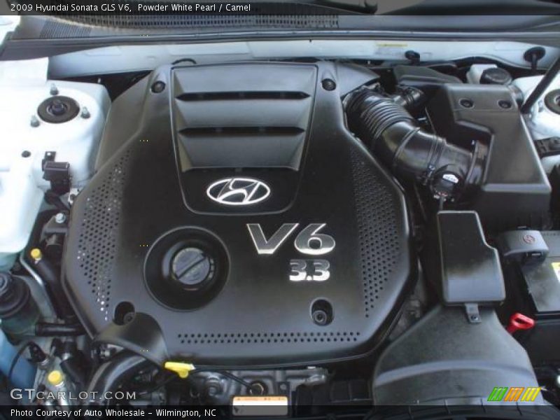 Powder White Pearl / Camel 2009 Hyundai Sonata GLS V6