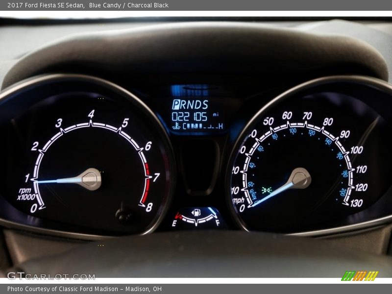 Blue Candy / Charcoal Black 2017 Ford Fiesta SE Sedan
