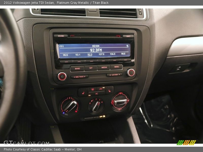 Platinum Gray Metallic / Titan Black 2012 Volkswagen Jetta TDI Sedan