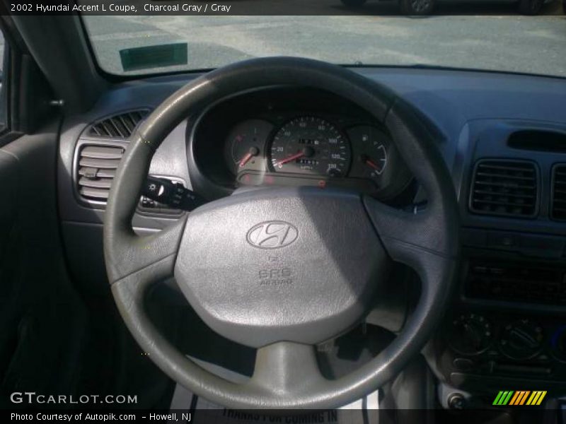 Charcoal Gray / Gray 2002 Hyundai Accent L Coupe