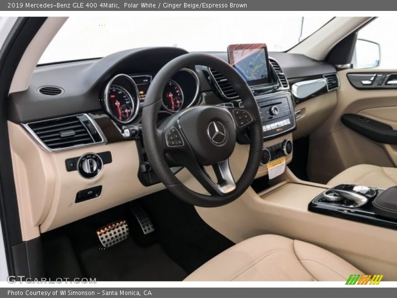 Polar White / Ginger Beige/Espresso Brown 2019 Mercedes-Benz GLE 400 4Matic