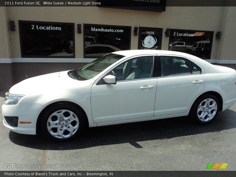 White Suede / Medium Light Stone 2011 Ford Fusion SE
