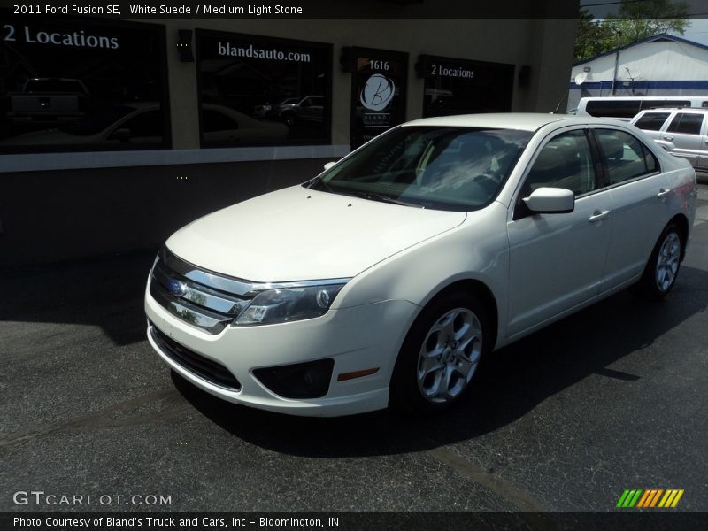 White Suede / Medium Light Stone 2011 Ford Fusion SE