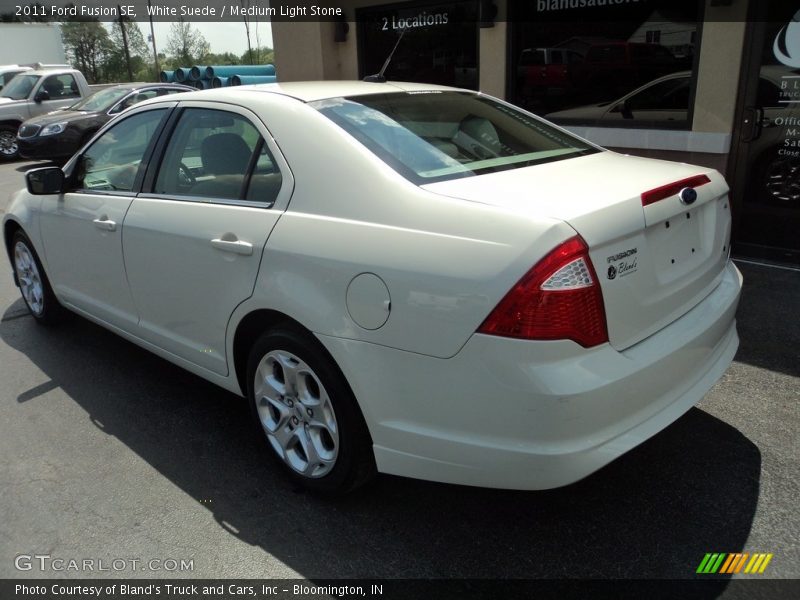 White Suede / Medium Light Stone 2011 Ford Fusion SE