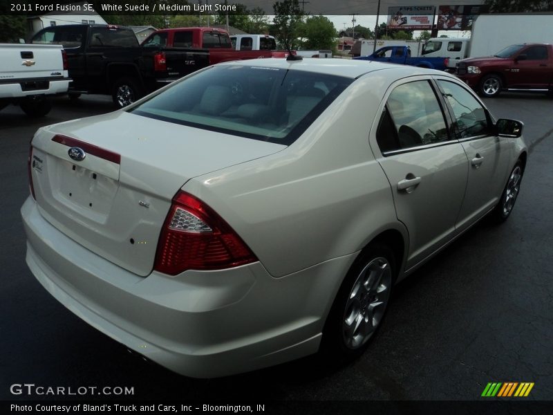 White Suede / Medium Light Stone 2011 Ford Fusion SE
