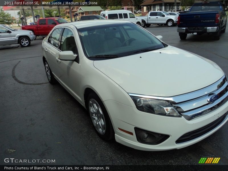 White Suede / Medium Light Stone 2011 Ford Fusion SE