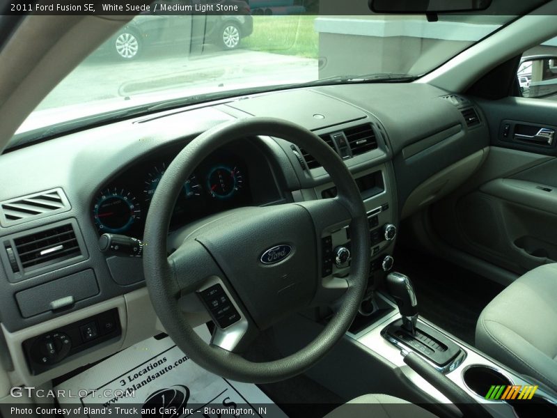 White Suede / Medium Light Stone 2011 Ford Fusion SE