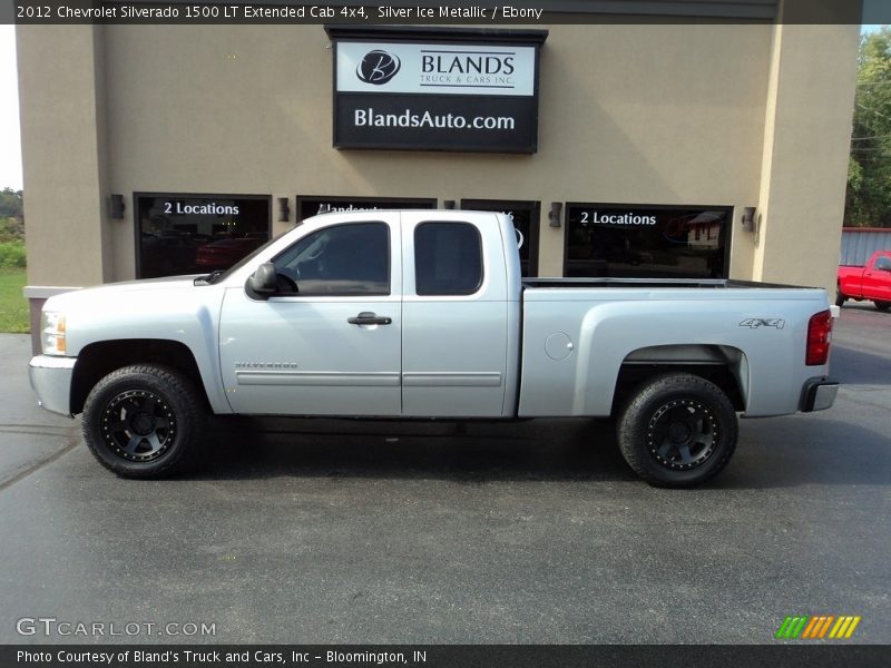 Silver Ice Metallic / Ebony 2012 Chevrolet Silverado 1500 LT Extended Cab 4x4