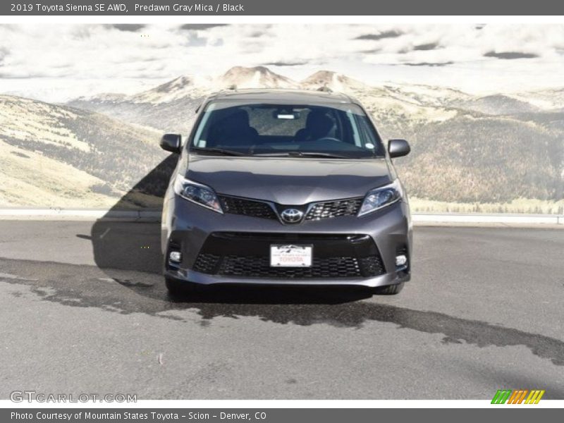 Predawn Gray Mica / Black 2019 Toyota Sienna SE AWD