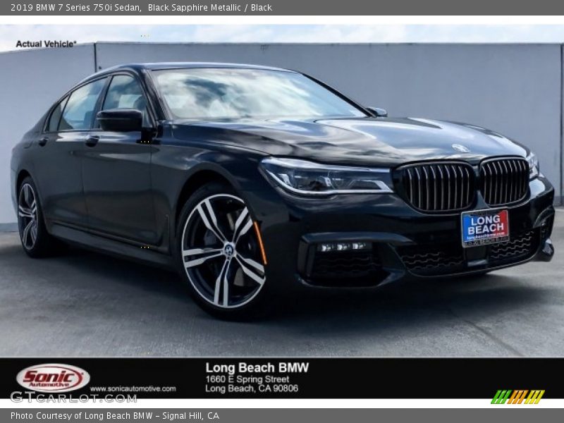 Black Sapphire Metallic / Black 2019 BMW 7 Series 750i Sedan