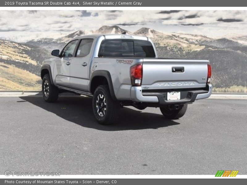 Silver Sky Metallic / Cement Gray 2019 Toyota Tacoma SR Double Cab 4x4