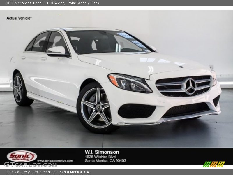 Polar White / Black 2018 Mercedes-Benz C 300 Sedan