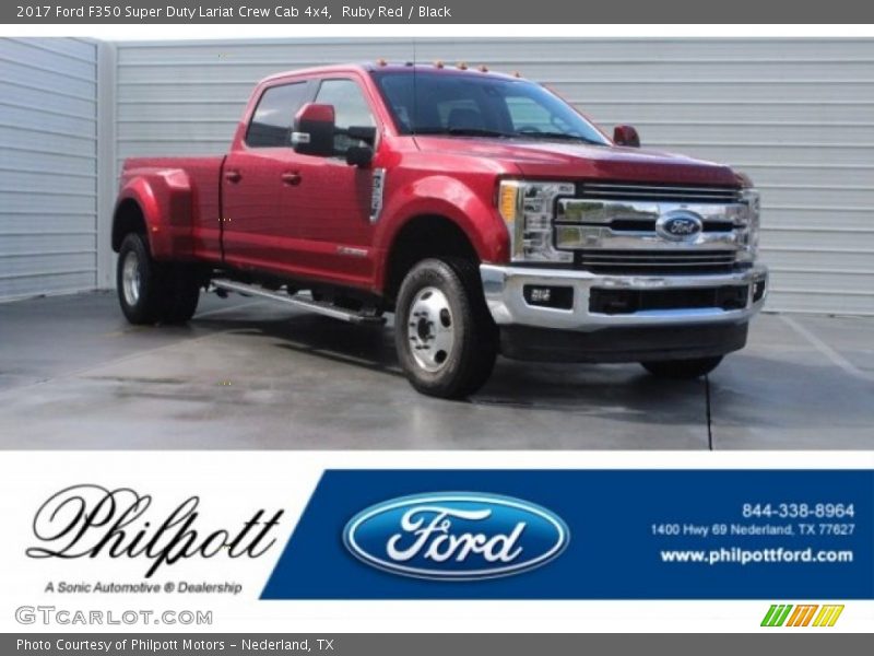 Ruby Red / Black 2017 Ford F350 Super Duty Lariat Crew Cab 4x4