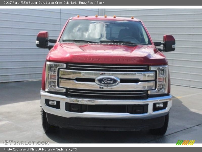 Ruby Red / Black 2017 Ford F350 Super Duty Lariat Crew Cab 4x4
