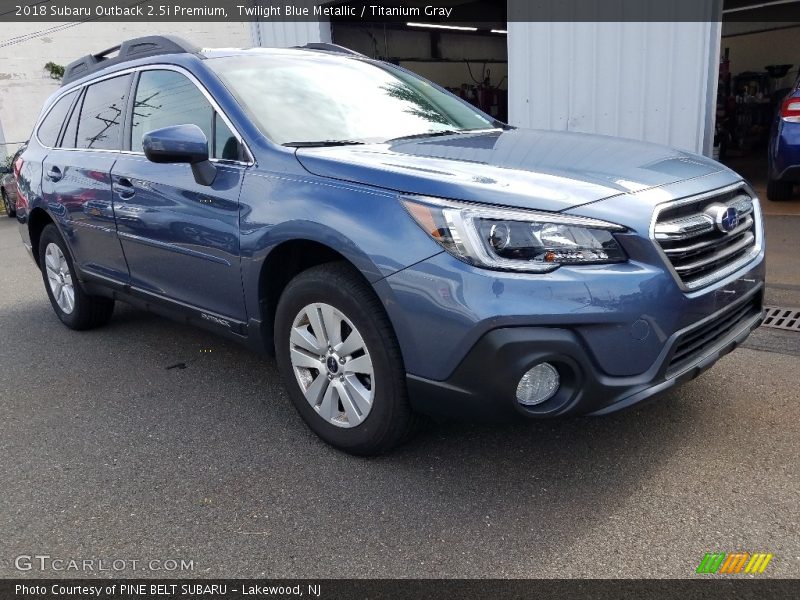 Twilight Blue Metallic / Titanium Gray 2018 Subaru Outback 2.5i Premium