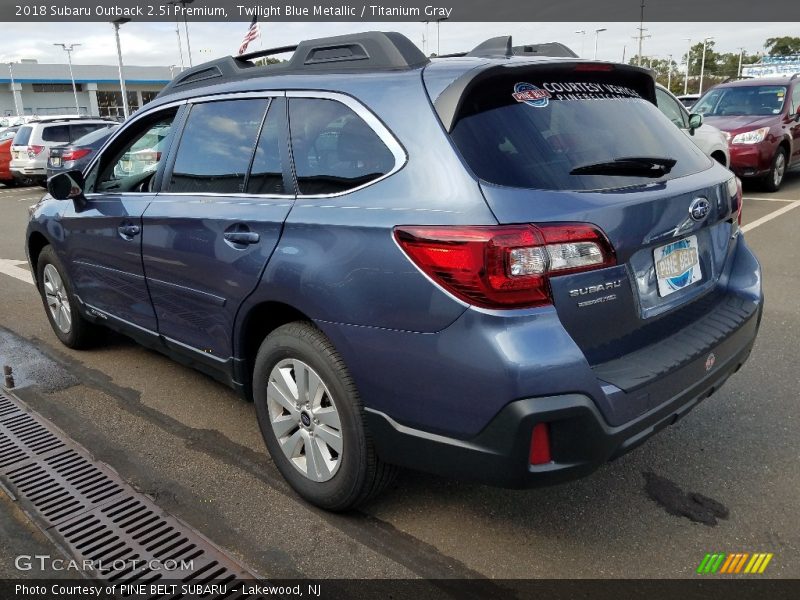 Twilight Blue Metallic / Titanium Gray 2018 Subaru Outback 2.5i Premium