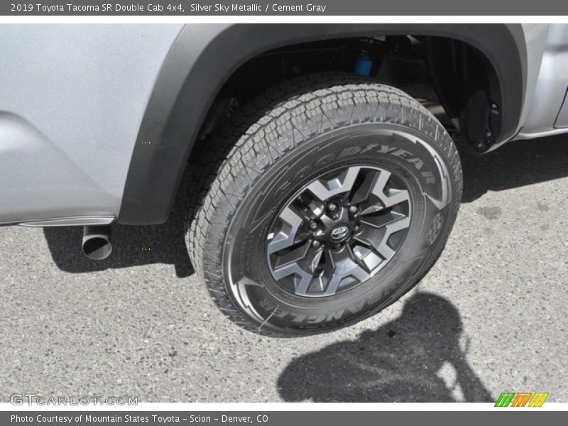 Silver Sky Metallic / Cement Gray 2019 Toyota Tacoma SR Double Cab 4x4