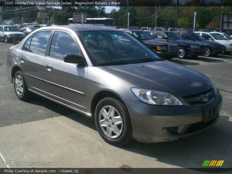 Magnesium Metallic / Black 2005 Honda Civic Value Package Sedan