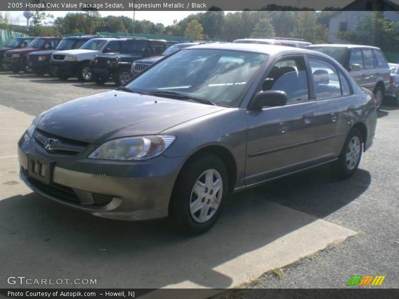 Magnesium Metallic / Black 2005 Honda Civic Value Package Sedan