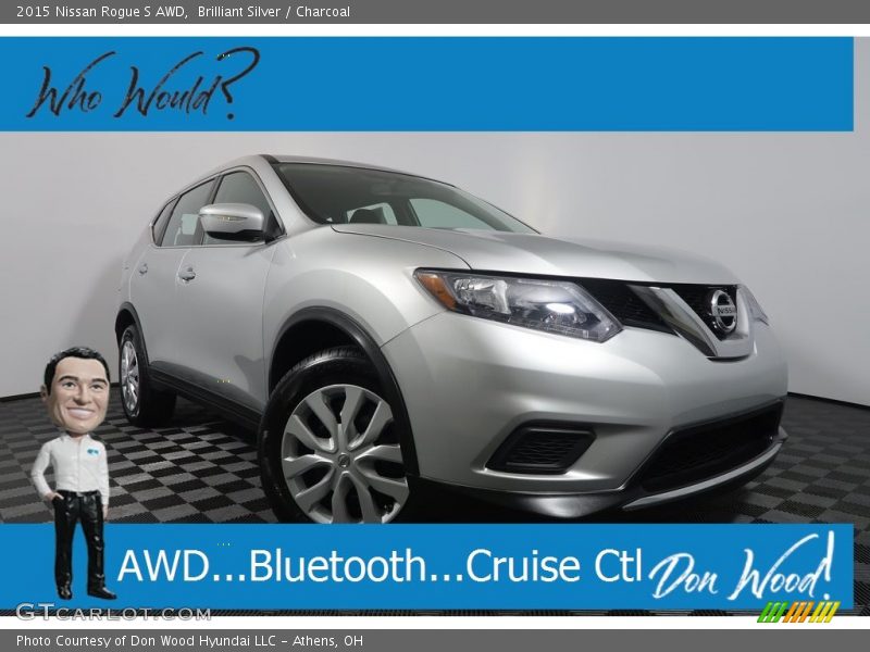Brilliant Silver / Charcoal 2015 Nissan Rogue S AWD