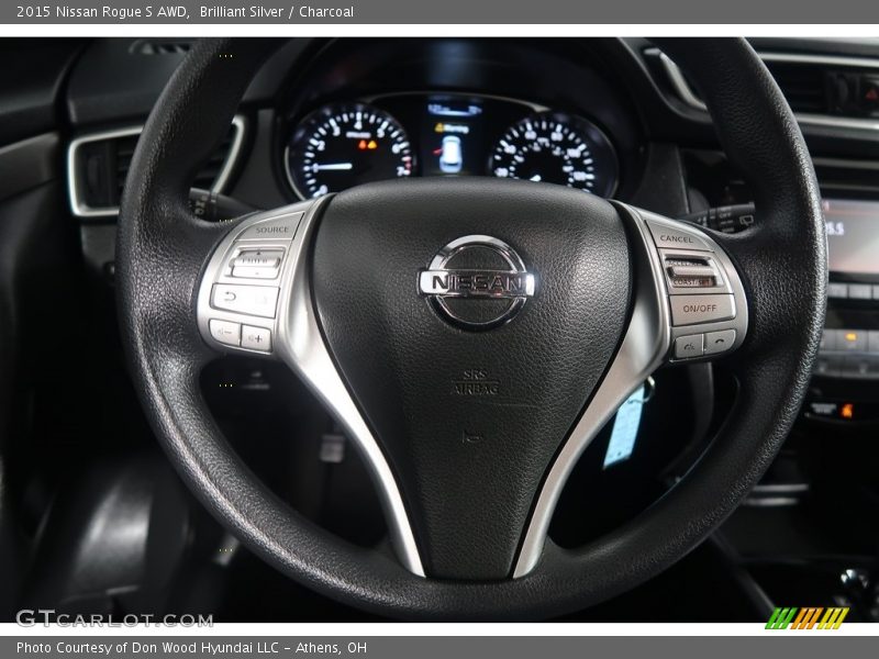 Brilliant Silver / Charcoal 2015 Nissan Rogue S AWD