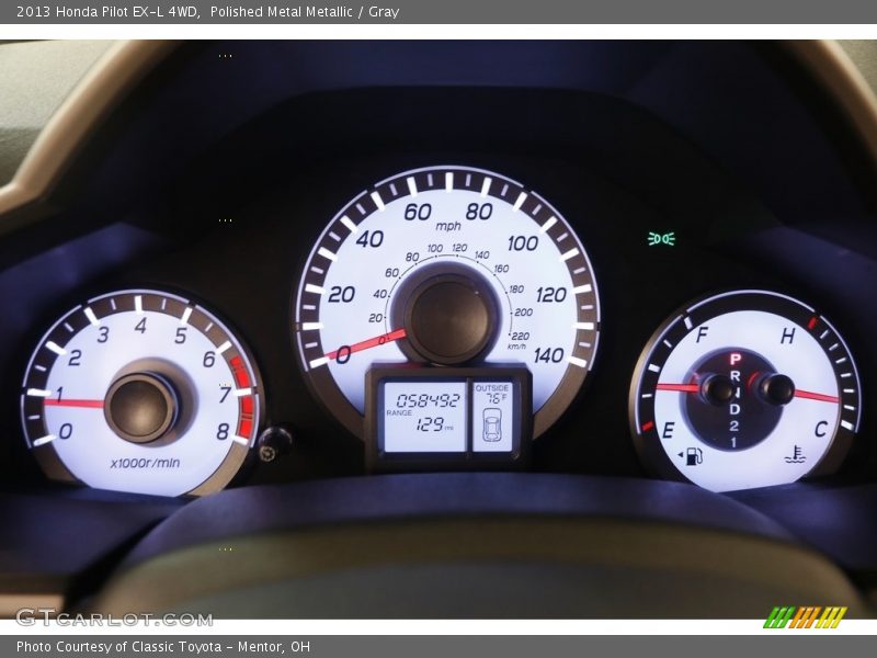Polished Metal Metallic / Gray 2013 Honda Pilot EX-L 4WD