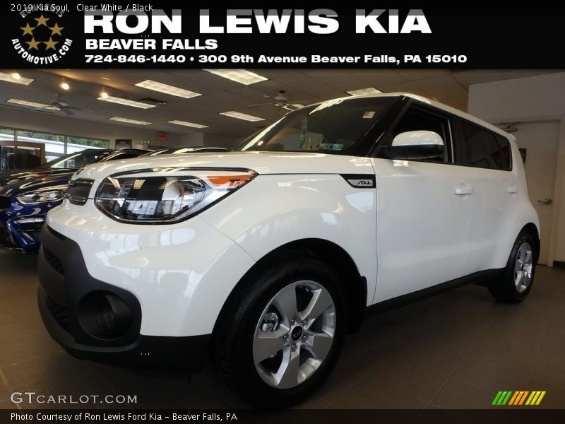 Clear White / Black 2019 Kia Soul