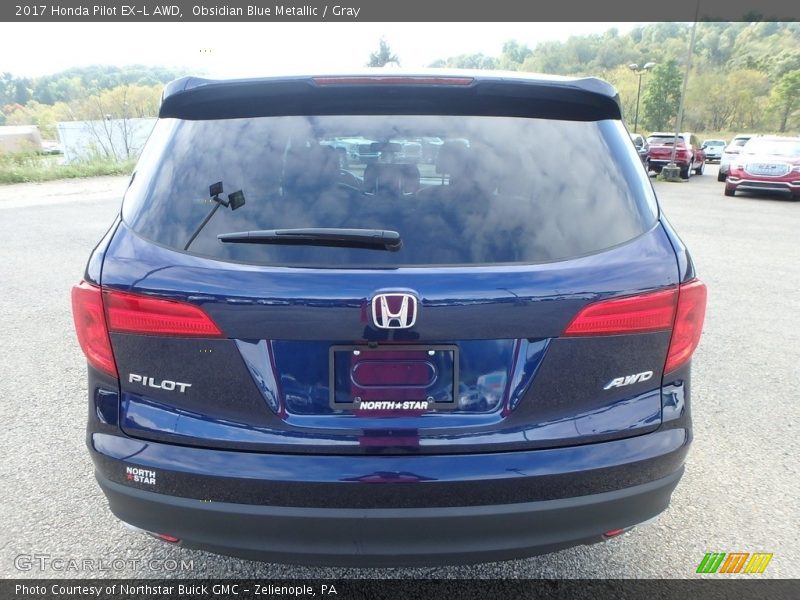 Obsidian Blue Metallic / Gray 2017 Honda Pilot EX-L AWD