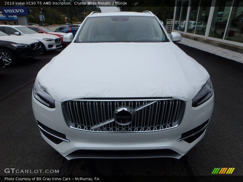 Crystal White Metallic / Blonde 2019 Volvo XC90 T6 AWD Inscription