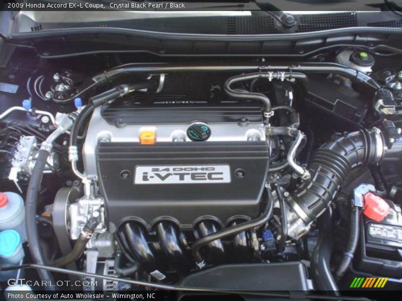 Crystal Black Pearl / Black 2009 Honda Accord EX-L Coupe