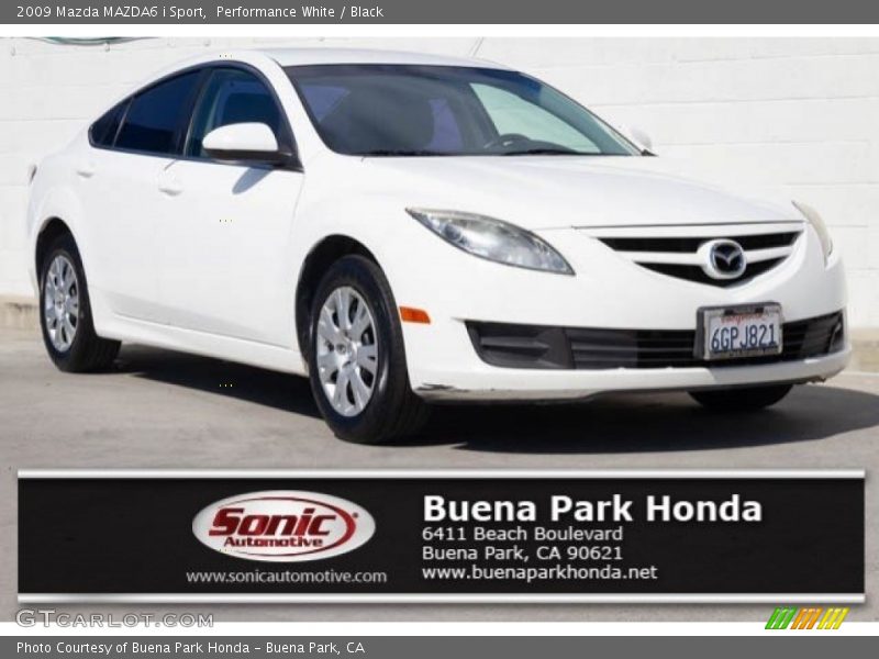 Performance White / Black 2009 Mazda MAZDA6 i Sport
