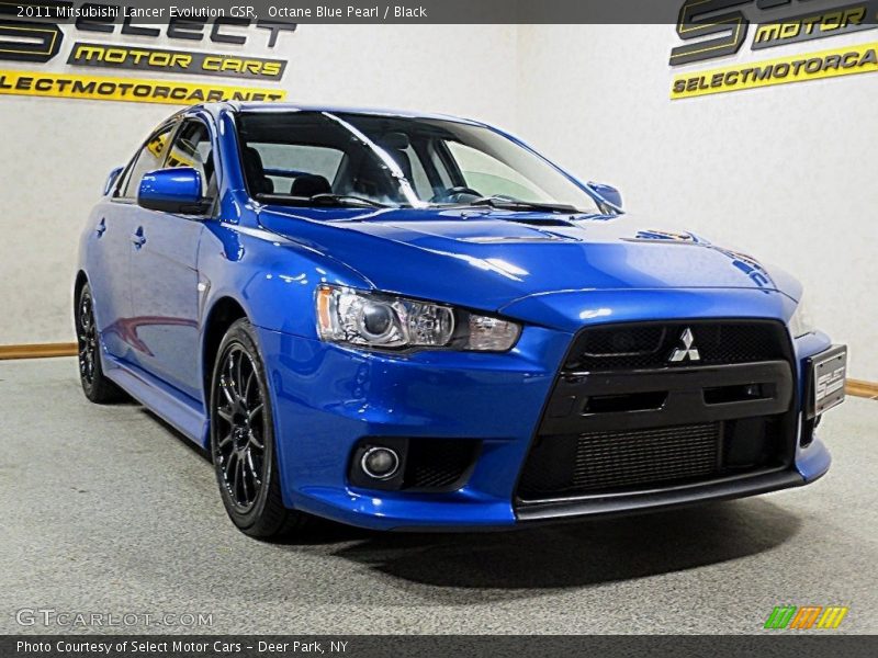 Octane Blue Pearl / Black 2011 Mitsubishi Lancer Evolution GSR