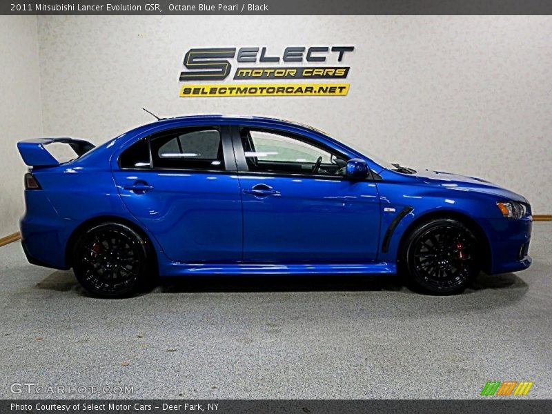 Octane Blue Pearl / Black 2011 Mitsubishi Lancer Evolution GSR