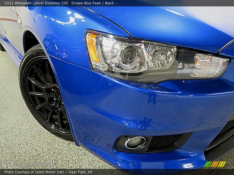 Octane Blue Pearl / Black 2011 Mitsubishi Lancer Evolution GSR