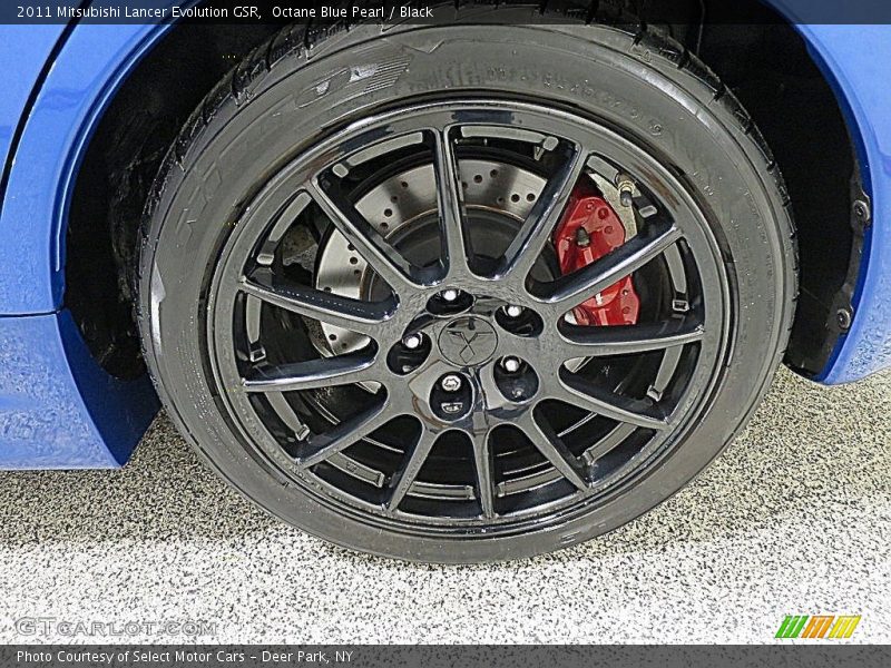 Octane Blue Pearl / Black 2011 Mitsubishi Lancer Evolution GSR