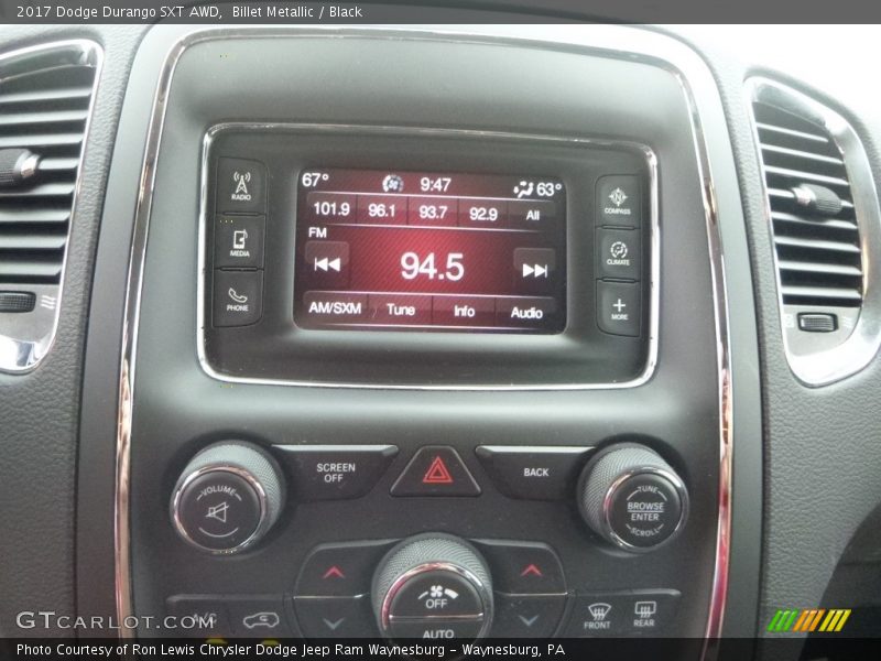 Billet Metallic / Black 2017 Dodge Durango SXT AWD