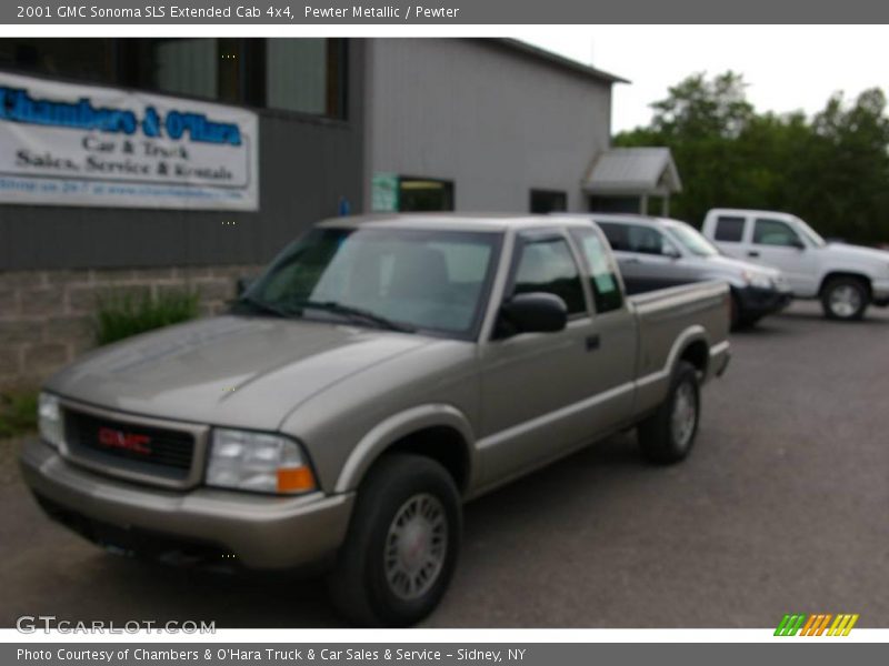 Pewter Metallic / Pewter 2001 GMC Sonoma SLS Extended Cab 4x4