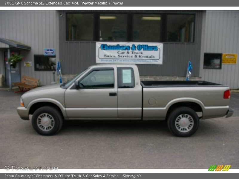 Pewter Metallic / Pewter 2001 GMC Sonoma SLS Extended Cab 4x4