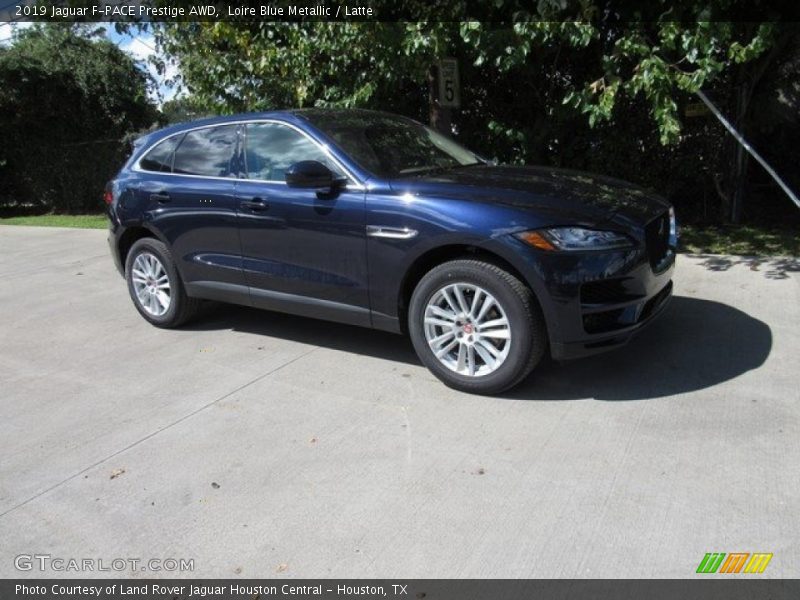 Loire Blue Metallic / Latte 2019 Jaguar F-PACE Prestige AWD