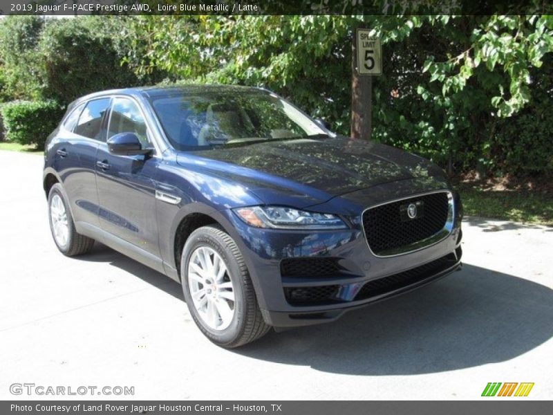 Loire Blue Metallic / Latte 2019 Jaguar F-PACE Prestige AWD