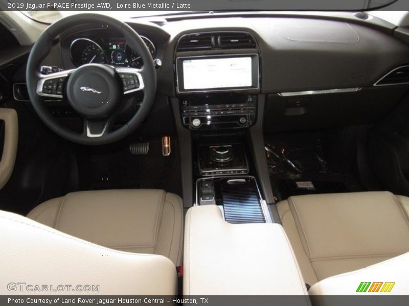 Loire Blue Metallic / Latte 2019 Jaguar F-PACE Prestige AWD