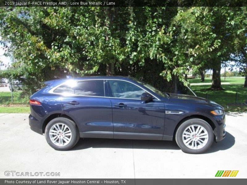 Loire Blue Metallic / Latte 2019 Jaguar F-PACE Prestige AWD