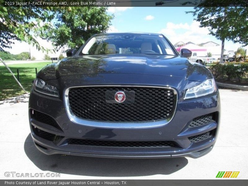 Loire Blue Metallic / Latte 2019 Jaguar F-PACE Prestige AWD