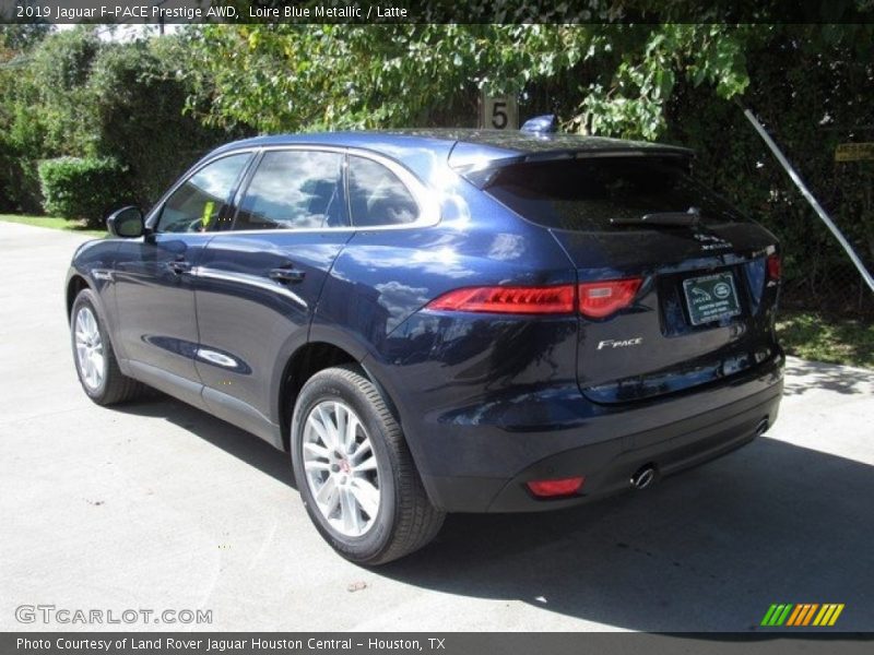 Loire Blue Metallic / Latte 2019 Jaguar F-PACE Prestige AWD
