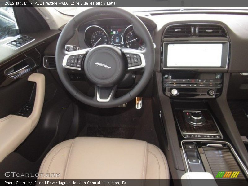 Loire Blue Metallic / Latte 2019 Jaguar F-PACE Prestige AWD